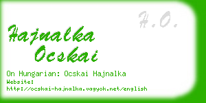 hajnalka ocskai business card